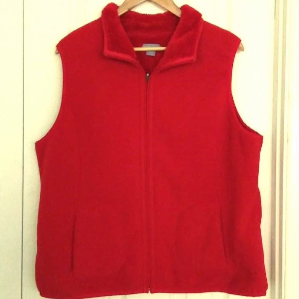 Soft Felt Vest w/Faux Shearling Lining